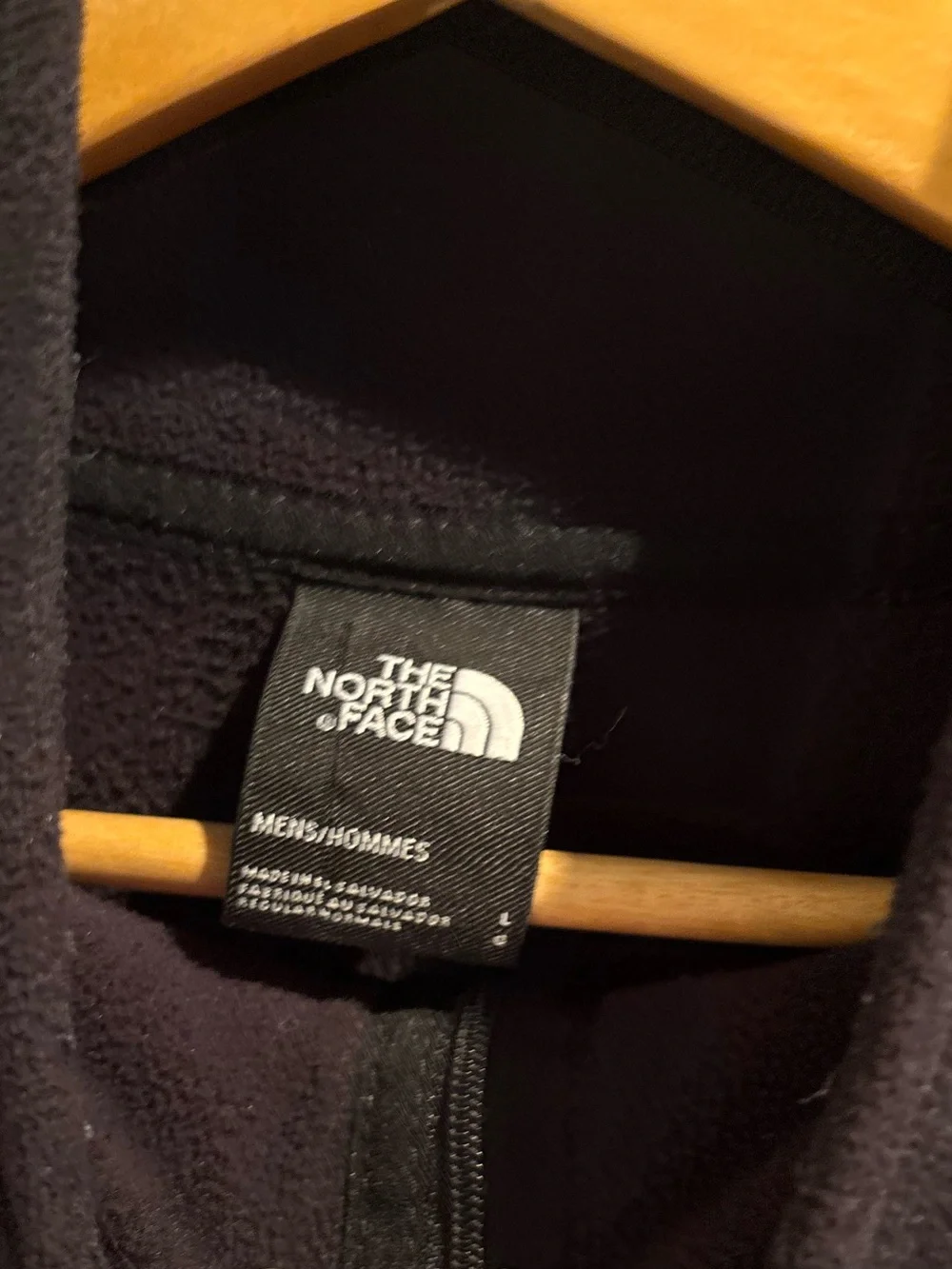 The North Face Black and Blue Fleece 1/4 zip Pullover